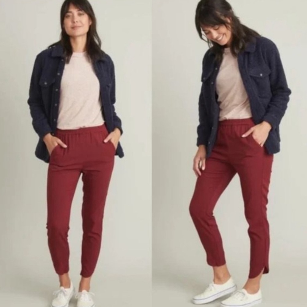 NWT Marine Layer Allison Pants in Cabernet Red Sz M